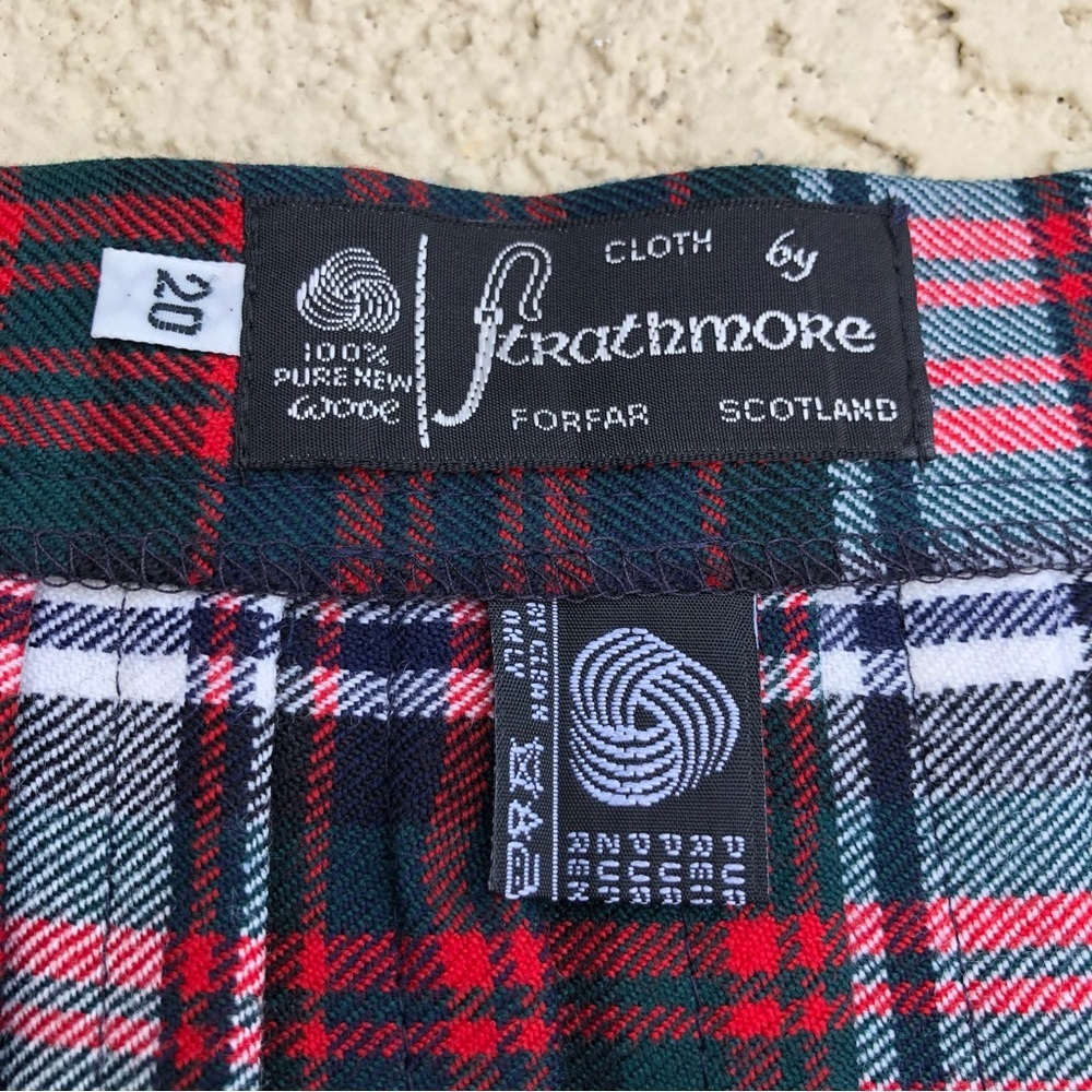 Strathmore Plaid Kilt US Size 16 Red, Green, White - Picture 5 of 5